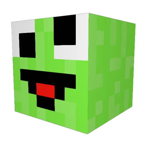 crookiy Minecraft avatar head, 3D render