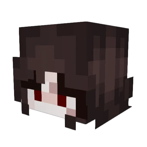 croque_mou Minecraft avatar head, 3D render
