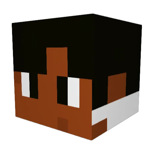 crosher123 Minecraft avatar head, 3D render