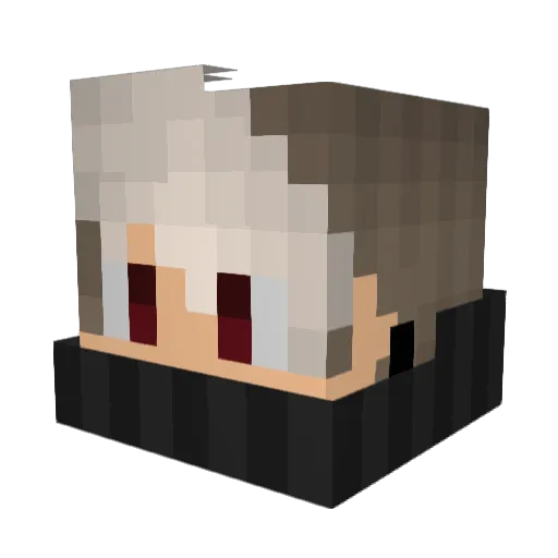 cross_p Minecraft avatar head, 3D render