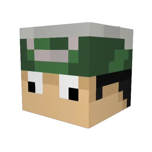 cross_side05 Minecraft avatar head, 3D render