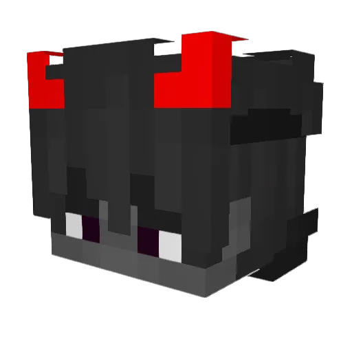 crossbang Minecraft avatar head, 3D render