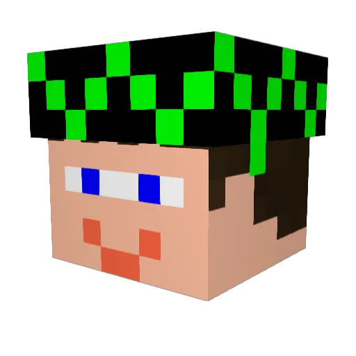 crossblaed Minecraft avatar head, 3D render