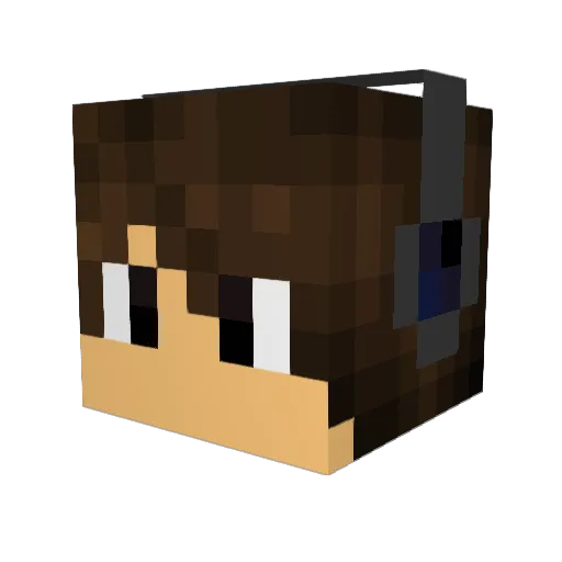 crossbowshot Minecraft avatar head, 3D render