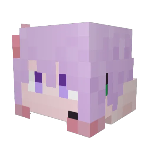 crossdays Minecraft avatar head, 3D render