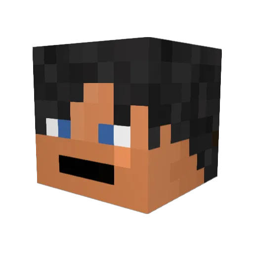 crossedkiller Minecraft avatar head, 3D render