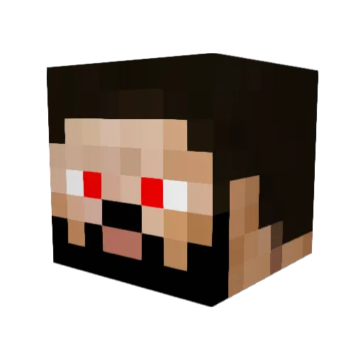 crossphazer Minecraft avatar head, 3D render
