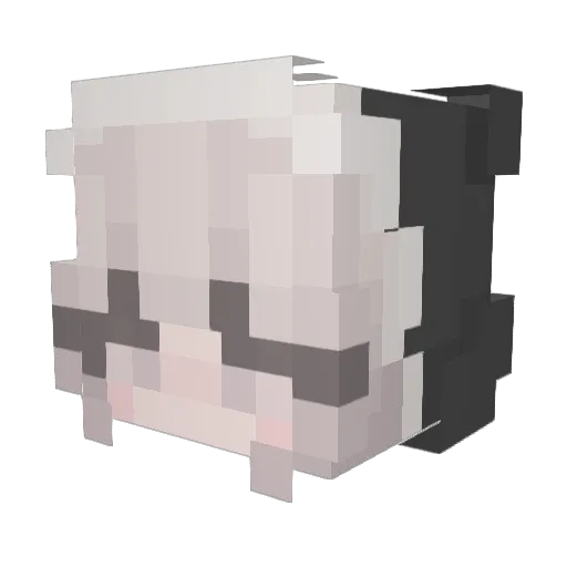 crossprogressed Minecraft avatar head, 3D render