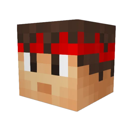 crother Minecraft avatar head, 3D render