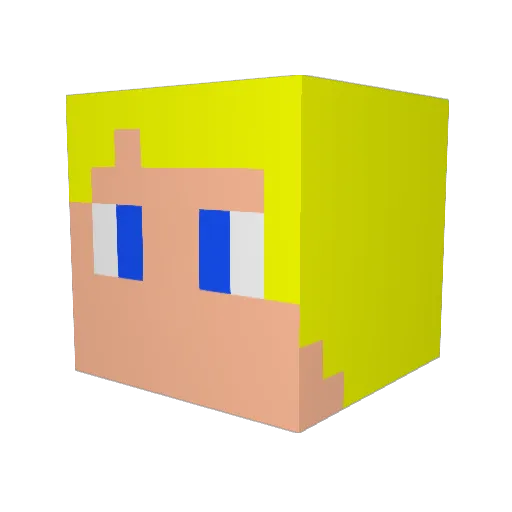croune02 Minecraft avatar head, 3D render