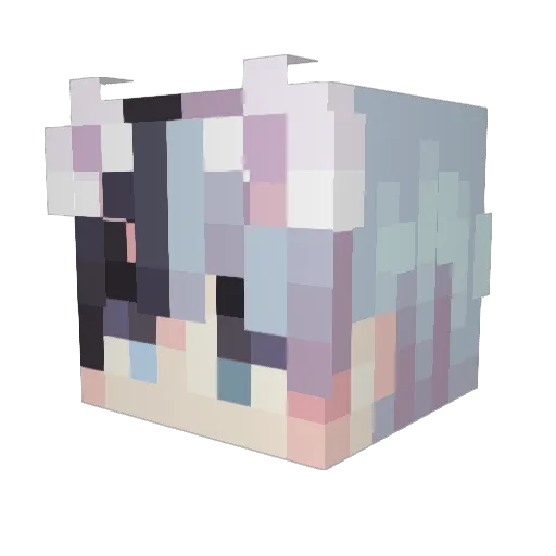 crow_is_here Minecraft avatar head, 3D render