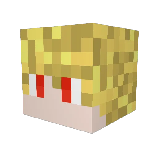 crow_joker Minecraft avatar head, 3D render
