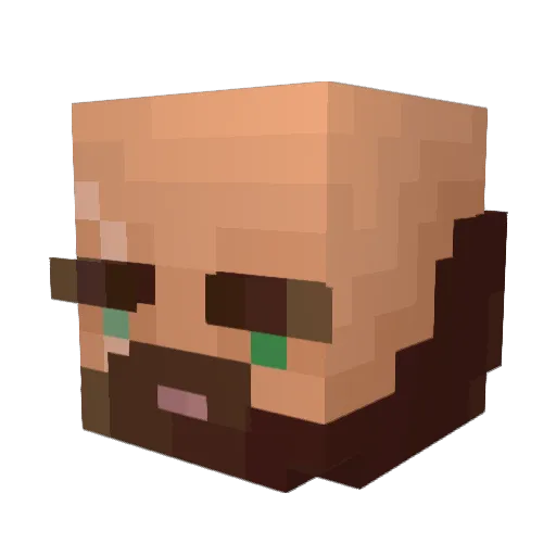 crowbard Minecraft avatar head, 3D render