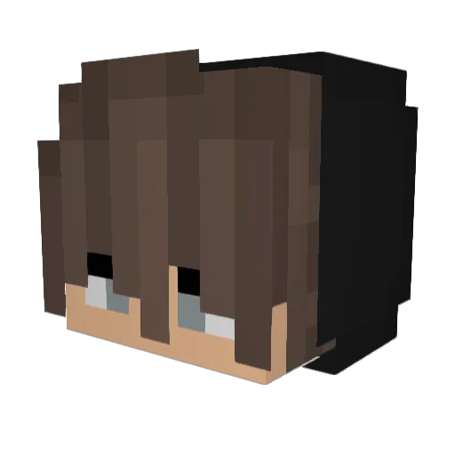 crowdyy Minecraft avatar head, 3D render