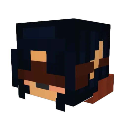 crowmourn Minecraft avatar head, 3D render