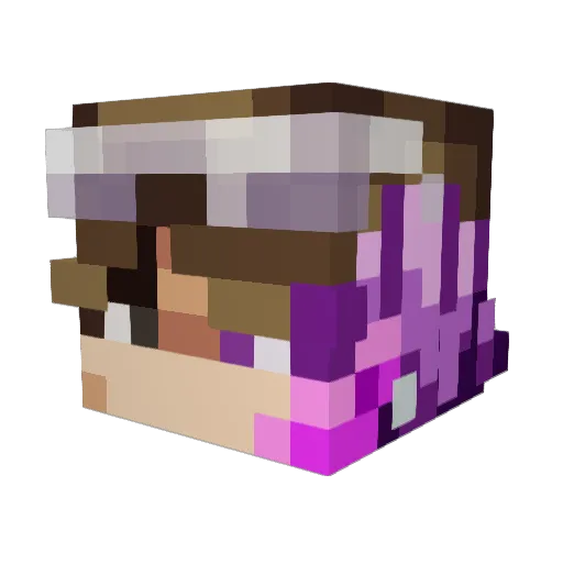 crowndeluxe Minecraft avatar head, 3D render
