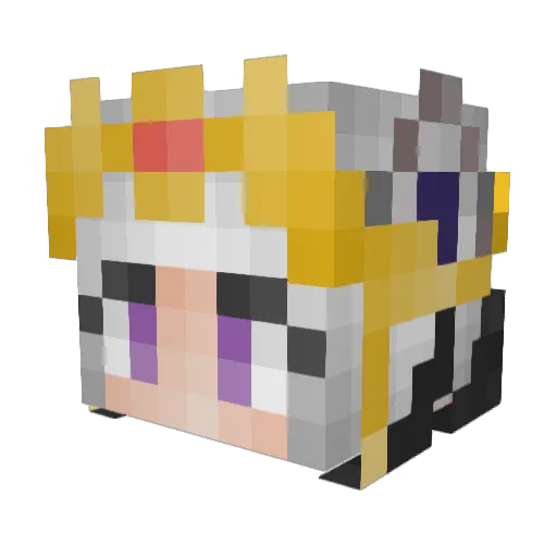 crownedzora Minecraft avatar head, 3D render