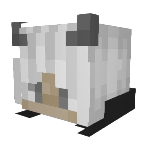 crowspog Minecraft avatar head, 3D render