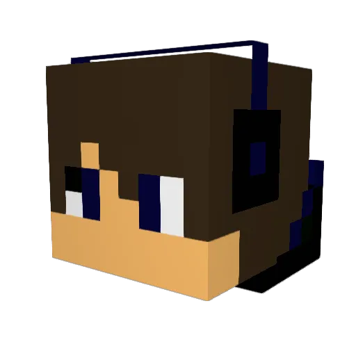 crowstar Minecraft avatar head, 3D render