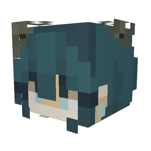crowwinter Minecraft avatar head, 3D render