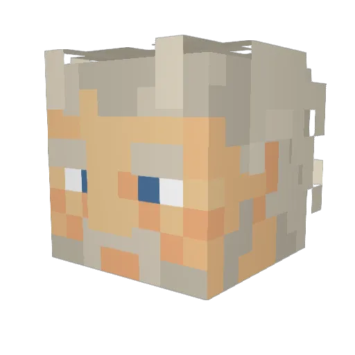 croyd0ck Minecraft avatar head, 3D render
