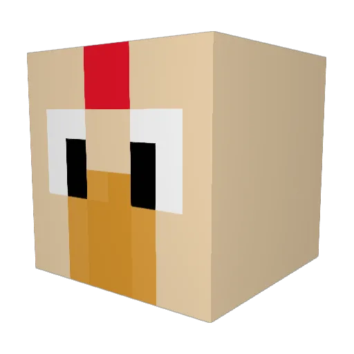 croyked Minecraft avatar head, 3D render