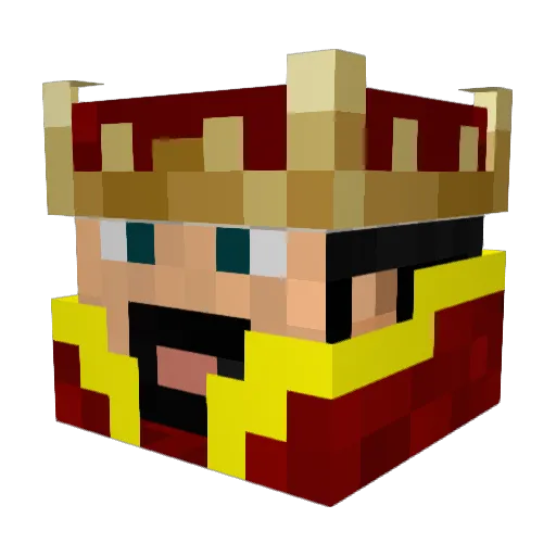 croziere Minecraft avatar head, 3D render