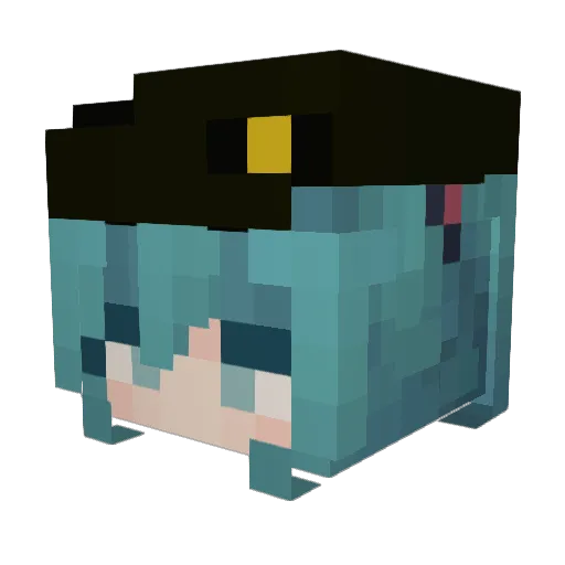 crrackglizy Minecraft avatar head, 3D render