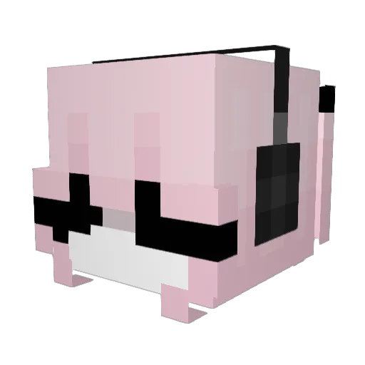 crraveme Minecraft avatar head, 3D render