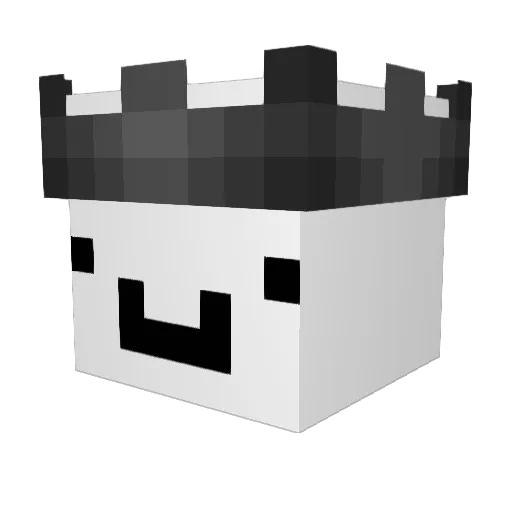 crrazed Minecraft avatar head, 3D render
