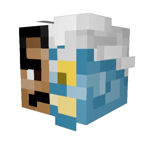 crreeww Minecraft avatar head, 3D render