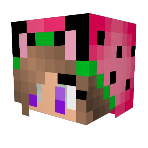 crrtrr_ Minecraft avatar head, 3D render