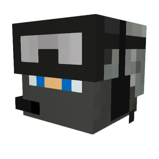 crscraft Minecraft avatar head, 3D render