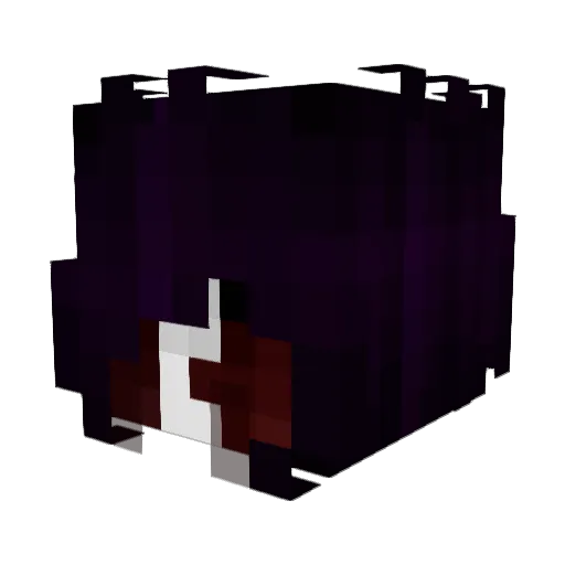 crucifice Minecraft avatar head, 3D render