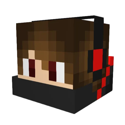 crucified____ Minecraft avatar head, 3D render