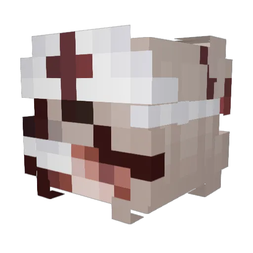 crucifylia Minecraft avatar head, 3D render