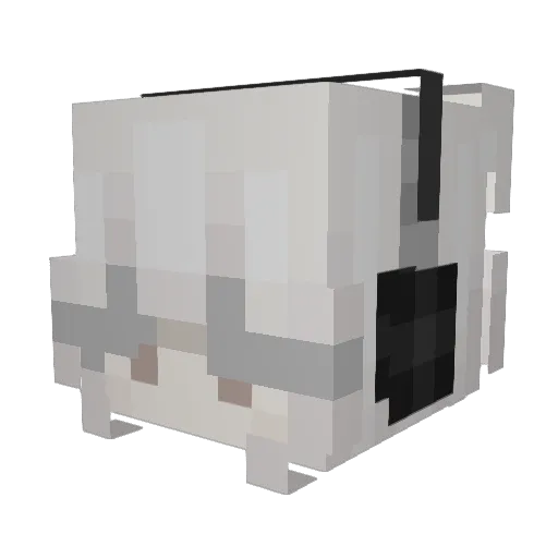 crucksy Minecraft avatar head, 3D render