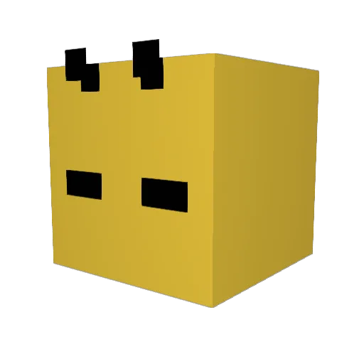 crude3 Minecraft avatar head, 3D render