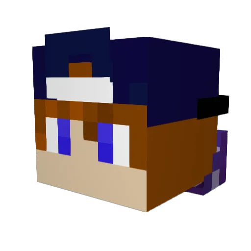 crudeMB Minecraft avatar head, 3D render