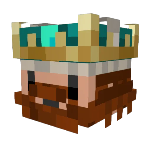 crudgo Minecraft avatar head, 3D render