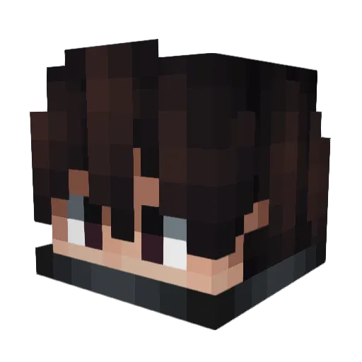 cruedeltv12345 Minecraft avatar head, 3D render