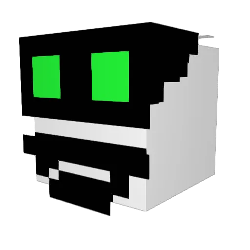 cruelJei Minecraft avatar head, 3D render