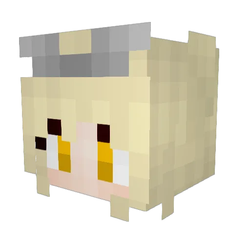 crunch_38 Minecraft avatar head, 3D render