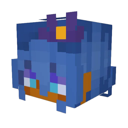 crunch_kind Minecraft avatar head, 3D render