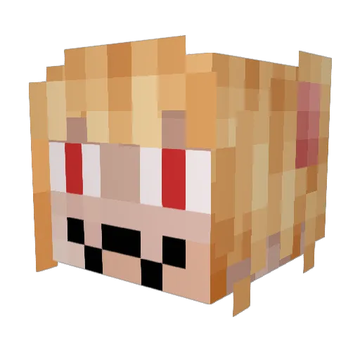 crunchy_ice Minecraft avatar head, 3D render
