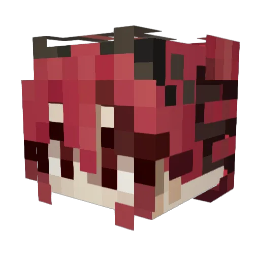 crunchyflan Minecraft avatar head, 3D render