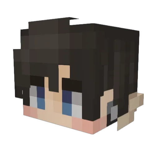crunchyleafo Minecraft avatar head, 3D render