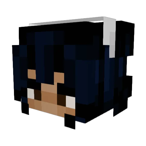 crunchyw0rm Minecraft avatar head, 3D render