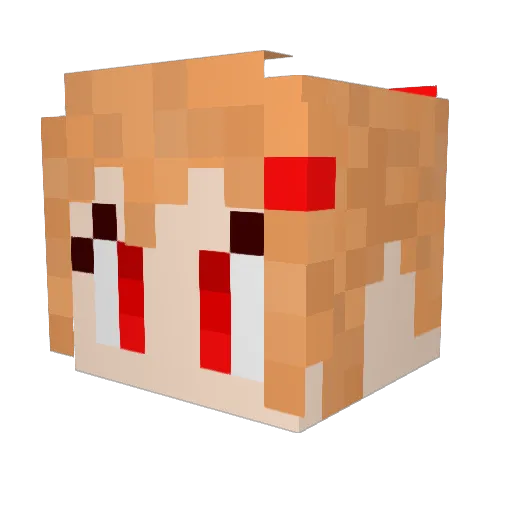 crus_m Minecraft avatar head, 3D render