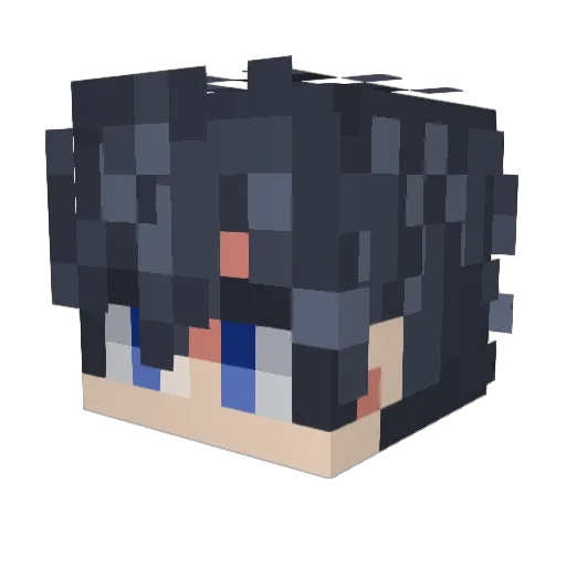 crusalix Minecraft avatar head, 3D render